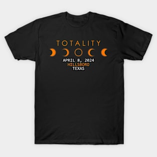 Hillsboro Texas Total Solar Eclipse 2024 T-Shirt